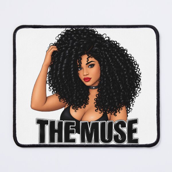 Item preview, "The Muse" Beautiful Woman with Big Curly Hair designed and sold by LC&LCPlatform.