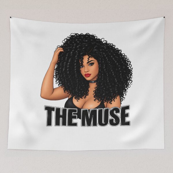 Item preview, "The Muse" Beautiful Woman with Big Curly Hair  designed and sold by LC&LCPlatform.
