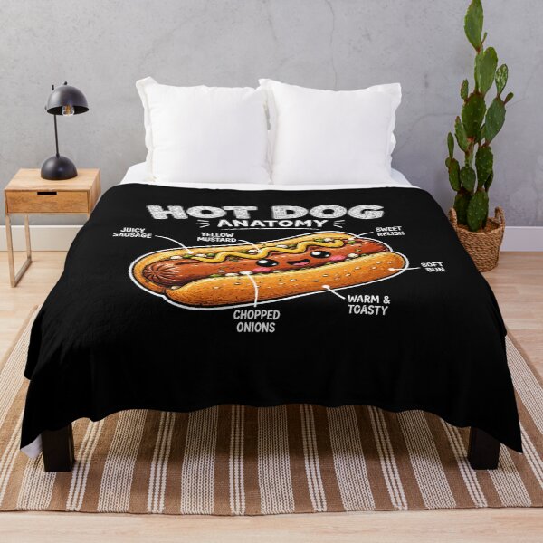 Item preview, Cute hot dog anatomy illustration for food lovers designed and sold by rafaeltto.