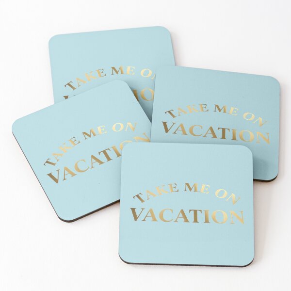 Item preview, Take Me On Vacation Elegant Gold Foil Typography Quote designed and sold by eihabo.