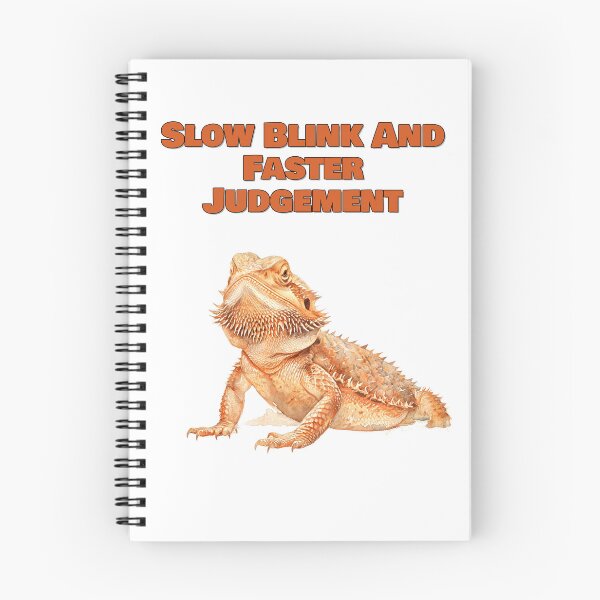 Item preview, Slow Blink Faster Judgement Funny Bearded Dragon Watercolor Design designed and sold by NatureUnleashed.
