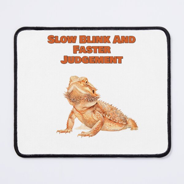 Item preview, Slow Blink Faster Judgement Funny Bearded Dragon Watercolor Design designed and sold by NatureUnleashed.