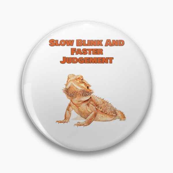 Item preview, Slow Blink Faster Judgement Funny Bearded Dragon Watercolor Design designed and sold by NatureUnleashed.