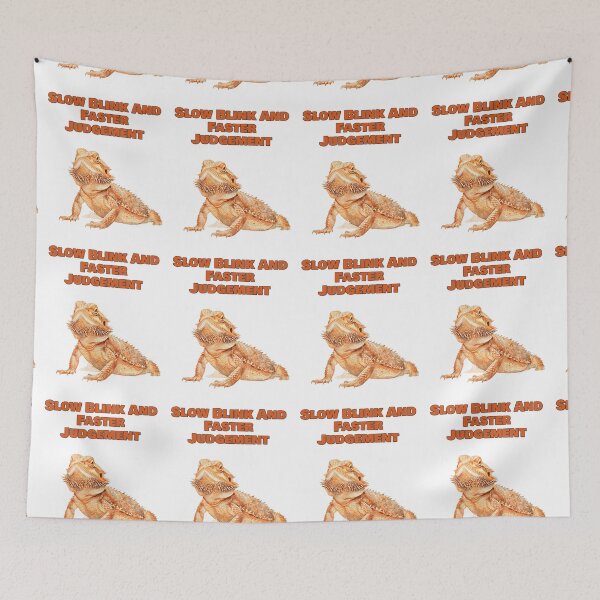 Item preview, Slow Blink Faster Judgement Funny Bearded Dragon Watercolor Design designed and sold by NatureUnleashed.