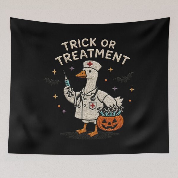 Item preview, Trick or Treatment Halloween Nurse Funny Goose Meme, Retro Spooky RN Gift designed and sold by Quiajia.