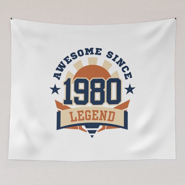 Item preview, Awesome Since 1980 Legend Retro Vintage Birthday T-Shirt Gift designed and sold by HYPNK.
