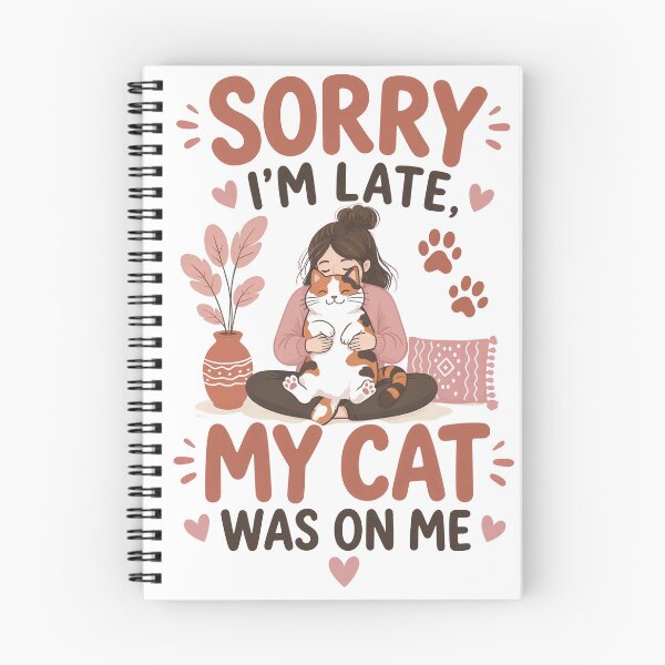 Item preview, Sorry I’m Late, My Cat Was on Me designed and sold by digital.stickerperso.com.
