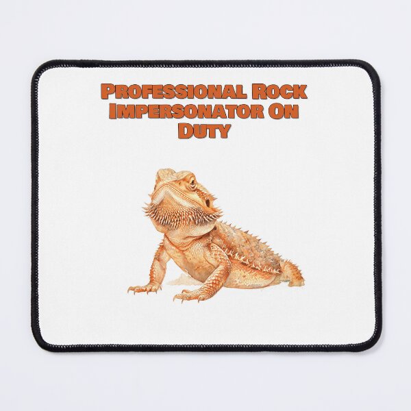 Item preview, Professional Rock Impersonator Funny Bearded Dragon Watercolor Design designed and sold by NatureUnleashed.