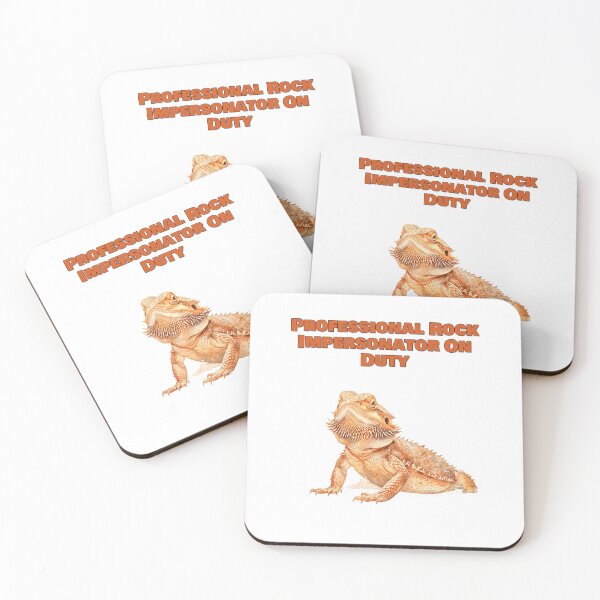 Item preview, Professional Rock Impersonator Funny Bearded Dragon Watercolor Design designed and sold by NatureUnleashed.
