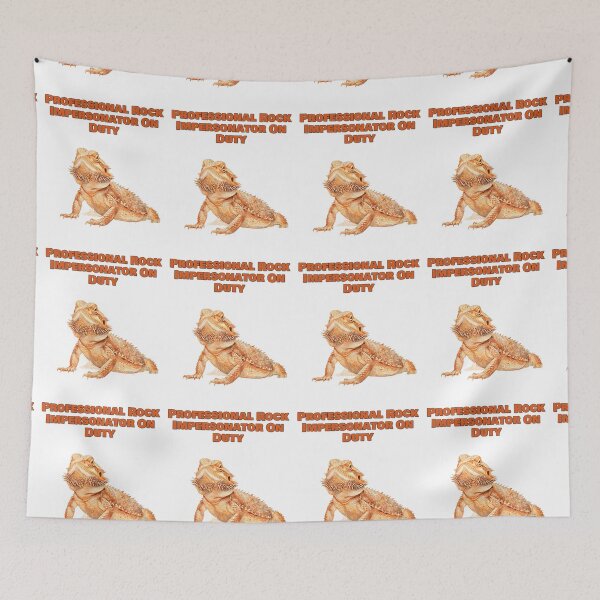 Item preview, Professional Rock Impersonator Funny Bearded Dragon Watercolor Design designed and sold by NatureUnleashed.