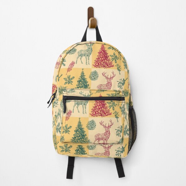 Item preview, Warm Vintage Christmas Deer and Pine Tree Pattern designed and sold by EWIKA By Ekawit.