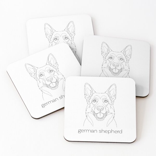 Item preview, German Shepherd Line Art designed and sold by SUP-R-Ts.