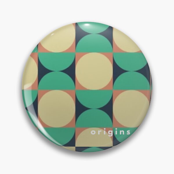 Item preview, Geometric Mid-Century Pattern - Teal Terracotta Cream designed and sold by ORIGINS LINES.