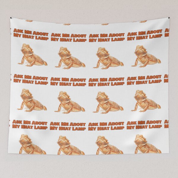 Item preview, Ask Me About My Heat Lamp Funny Bearded Dragon Design designed and sold by NatureUnleashed.