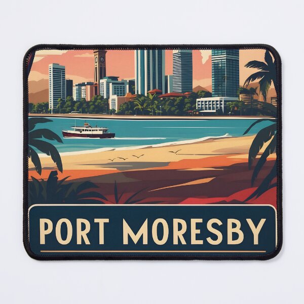Item preview, Port Moresby Papua New Guinea Vintage Travel designed and sold by TravelersGems.