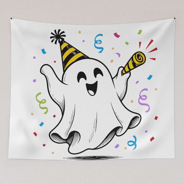 Item preview, Cartoon Party Ghost designed and sold by PIXEL POP DESIGNS - Beyond the Norm!.