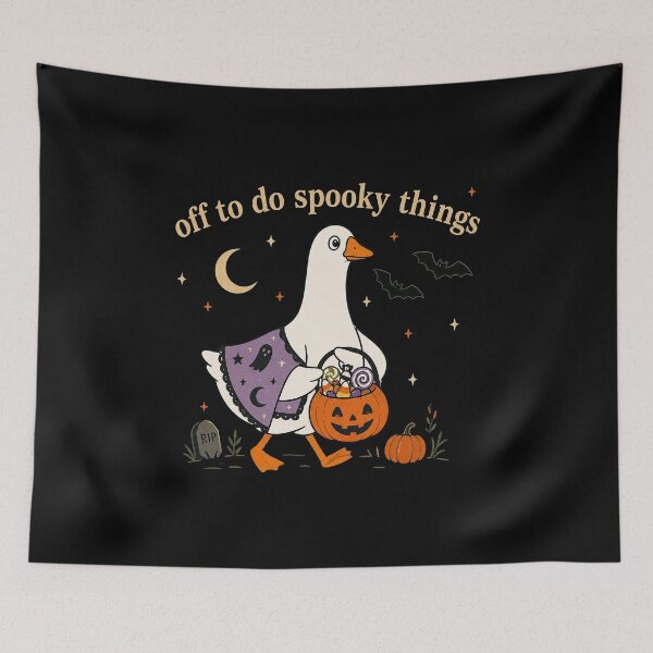 Item preview, Off To Do Spooky Things Goose, Funny Halloween Goose, Trick or Treat Goose, Cute Spooky Goose designed and sold by Quiajia.