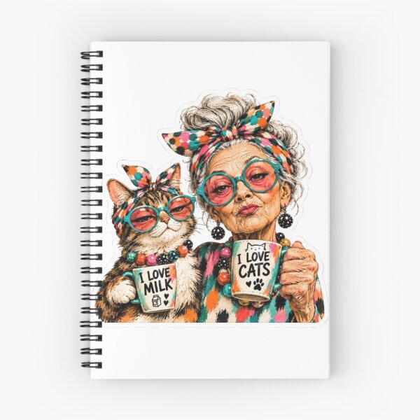 Item preview, Stylish Grandma and Cat Matching Style designed and sold by Snurly.