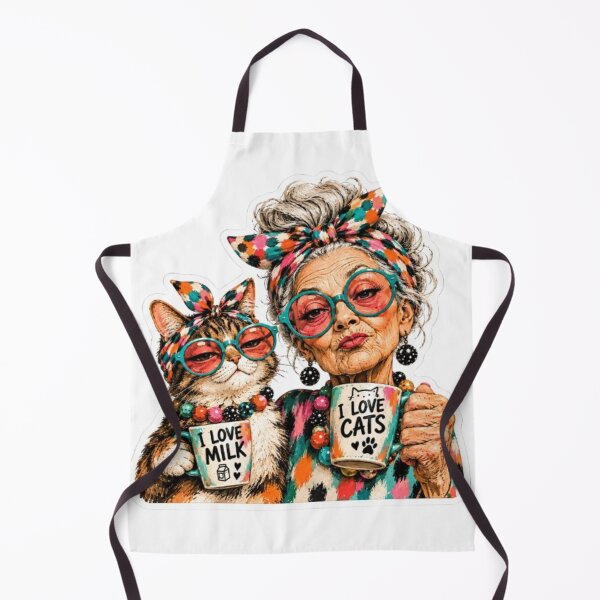 Item preview, Stylish Grandma and Cat Matching Style designed and sold by Snurly.
