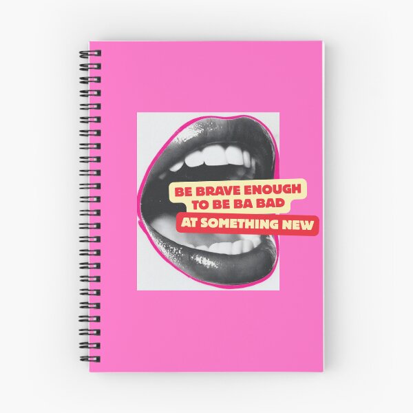 Item preview, Be Brave Enough to Be Bad at Something New — Retro Pop Art Lips Quote designed and sold by Gds by mihika.