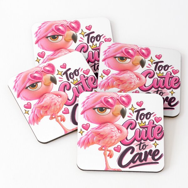 Item preview, Too Cute to Care Pink Flamingo designed and sold by gerito1991bs.