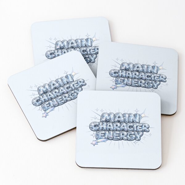 Item preview, Main Character Energy Holographic Chrome Bubble Text designed and sold by Inkworksbyshery.