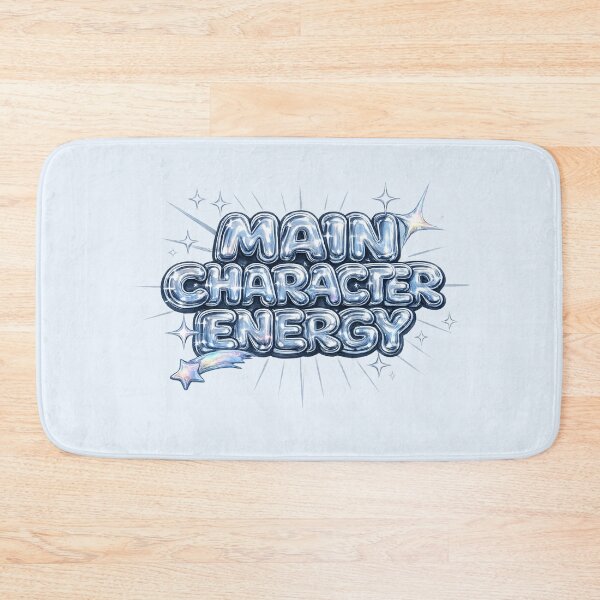 Item preview, Main Character Energy Holographic Chrome Bubble Text designed and sold by Inkworksbyshery.