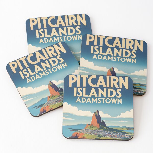 Item preview, Adamstown Pitcairn Islands Vintage Travel designed and sold by TravelersGems.