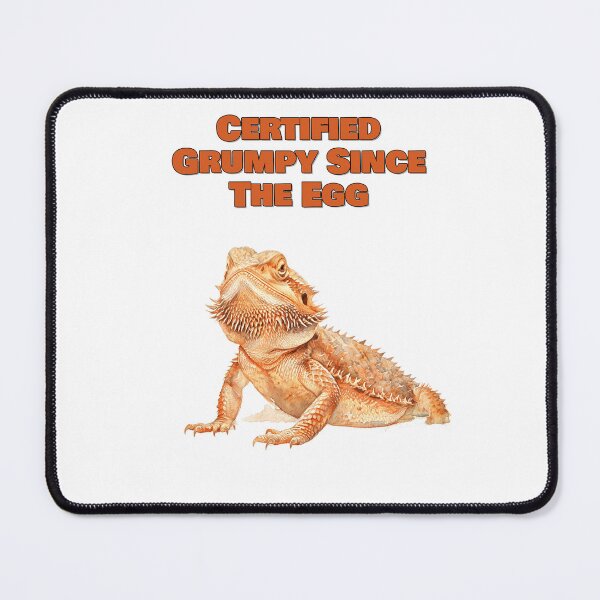 Item preview, Certified Grumpy Since The Egg Bearded Dragon Watercolor Design designed and sold by NatureUnleashed.
