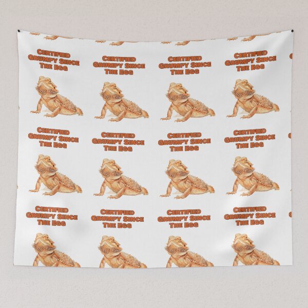 Item preview, Certified Grumpy Since The Egg Bearded Dragon Watercolor Design designed and sold by NatureUnleashed.