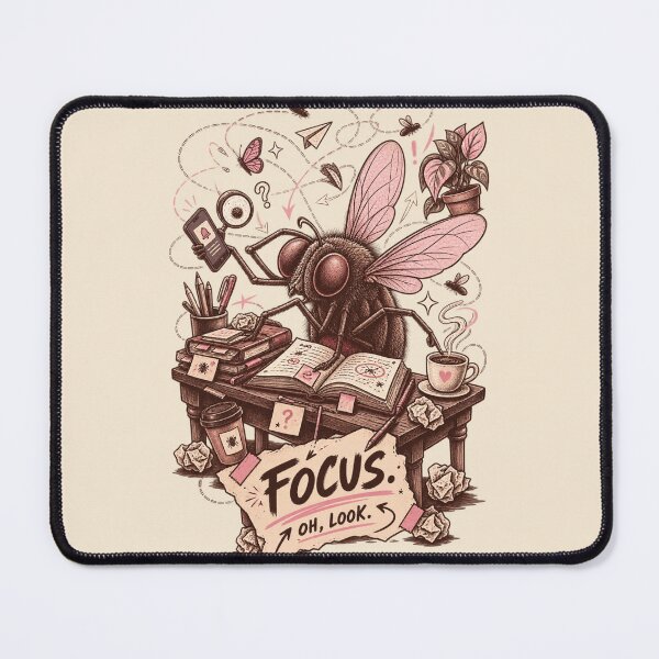 Item preview, Focus. Oh, Look. – Distracted House Fly Funny Comic designed and sold by InnerwayStudio.