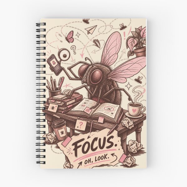 Item preview, Focus. Oh, Look. – Distracted House Fly Funny Comic designed and sold by InnerwayStudio.