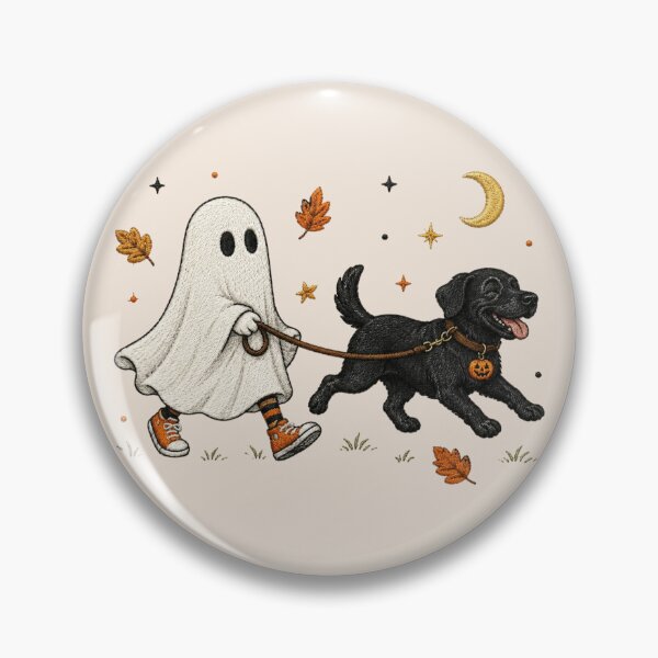 Item preview, Ghost Walking Black Lab, Funny Halloween Labrador Retriever, Spooky Season, Black Lab Lover Halloween Gift designed and sold by Quiajia.