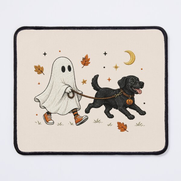 Item preview, Ghost Walking Black Lab, Funny Halloween Labrador Retriever, Spooky Season, Black Lab Lover Halloween Gift designed and sold by Quiajia.
