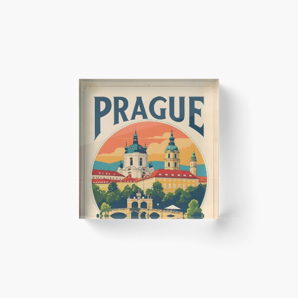 Item preview, Prague Czech Republic Vintage Travel Tourism designed and sold by TravelersGems.