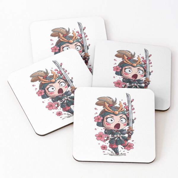 Item preview, chibi samurai warrior character designed and sold by cutemakerotart.