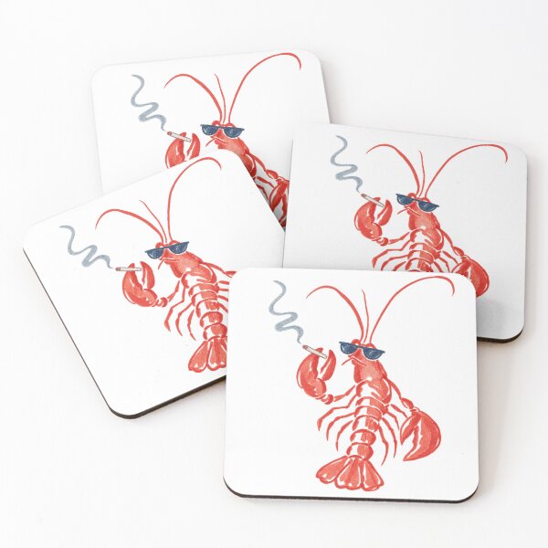 Item preview, Smoking Lobster in Sunglasses designed and sold by saltyhydrangea.