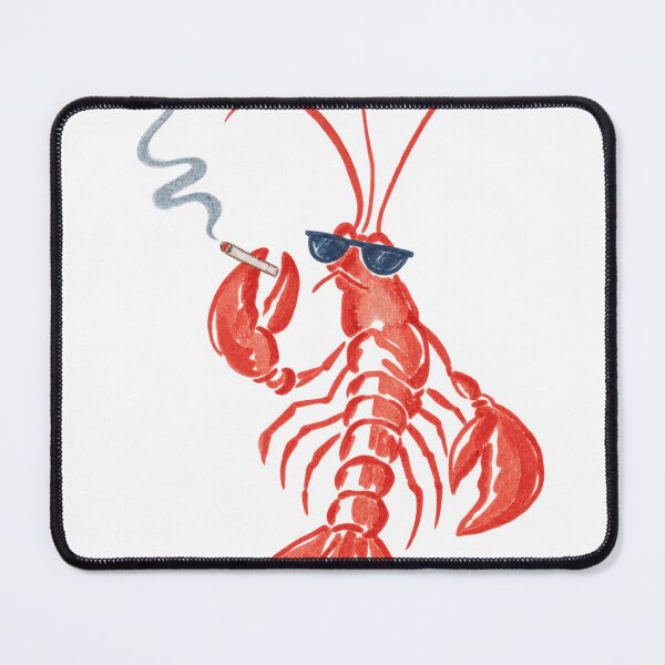 Item preview, Smoking Lobster in Sunglasses designed and sold by saltyhydrangea.