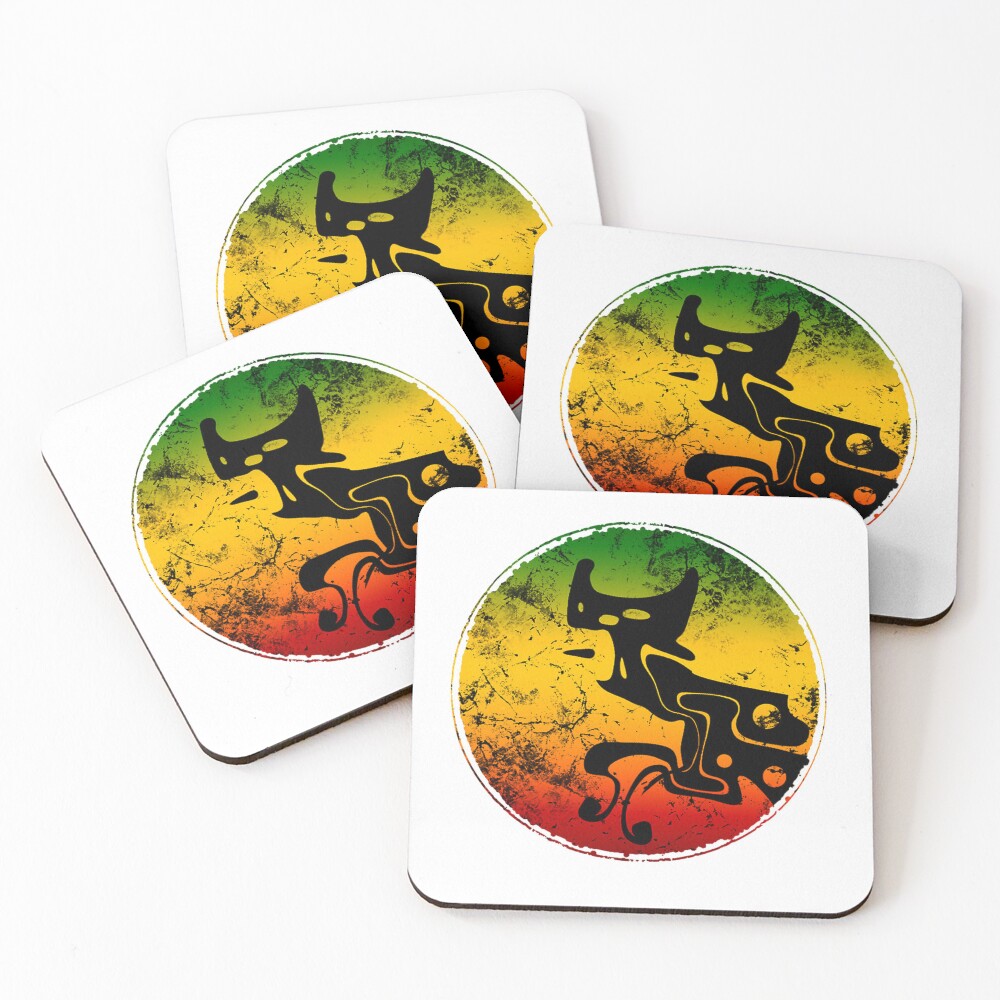 Item preview, Coasters (Set of 4) designed and sold by RastafarReggae.