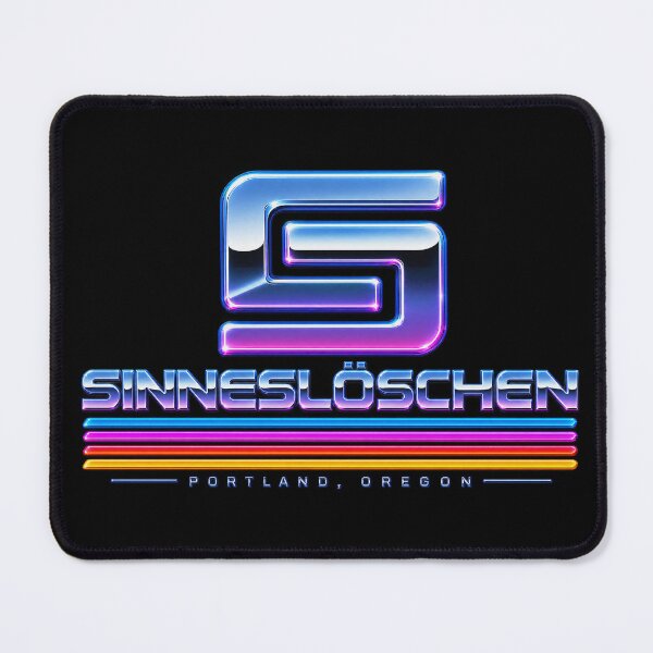 Item preview, Sinneslöschen – Chrome Neon Retro Tech Logo designed and sold by Pop Pantheon & Trim Team.
