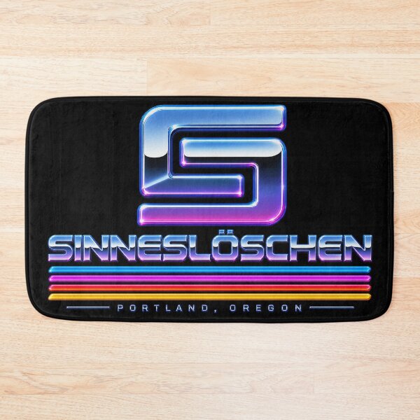 Item preview, Sinneslöschen – Chrome Neon Retro Tech Logo designed and sold by Pop Pantheon & Trim Team.