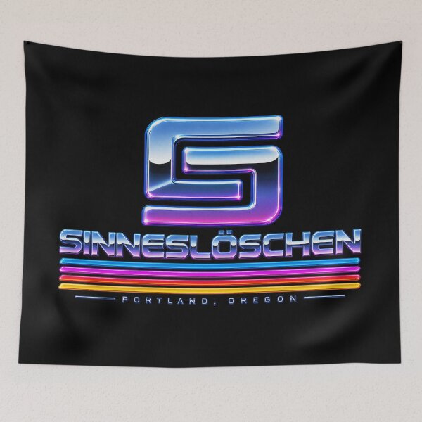 Item preview, Sinneslöschen – Chrome Neon Retro Tech Logo designed and sold by Pop Pantheon & Trim Team.