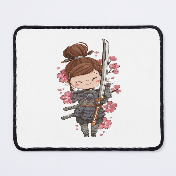Item preview, chibi samurai warrior gril character designed and sold by cutemakerotart.