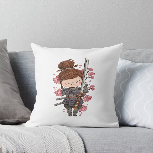 Item preview, chibi samurai warrior gril character designed and sold by cutemakerotart.