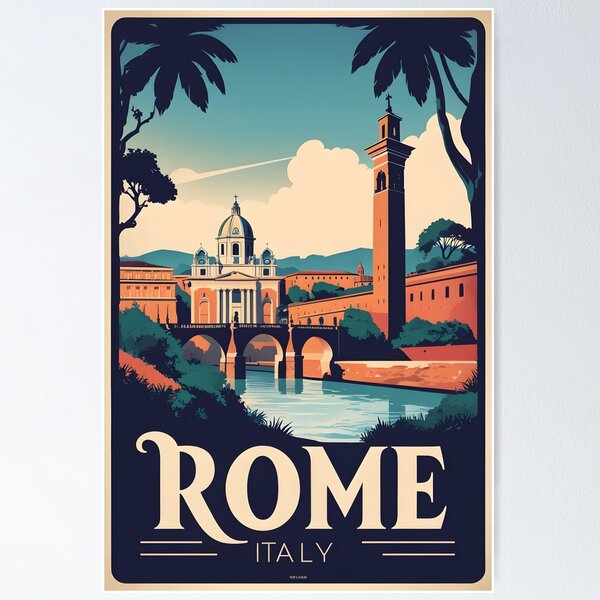Item preview, Rome Italy Vintage Travel Tourism designed and sold by TravelersGems.