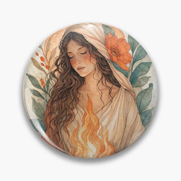 Item preview, Hestia – Greek Goddess of the Hearth Watercolour Painting designed and sold by GalleryKauffeld.