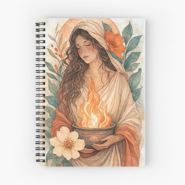 Item preview, Hestia – Greek Goddess of the Hearth Watercolour Painting designed and sold by GalleryKauffeld.