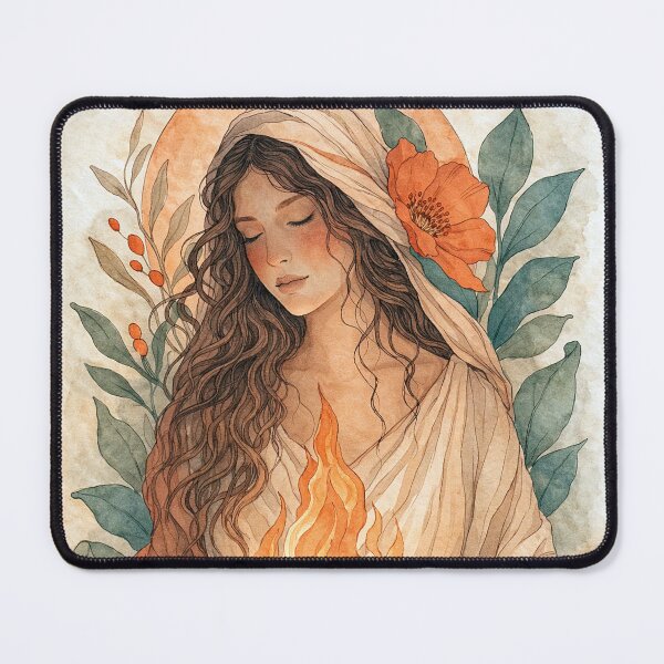 Item preview, Hestia – Greek Goddess of the Hearth Watercolour Painting designed and sold by GalleryKauffeld.