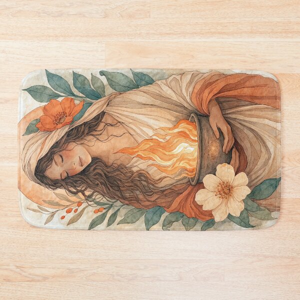 Item preview, Hestia – Greek Goddess of the Hearth Watercolour Painting designed and sold by GalleryKauffeld.