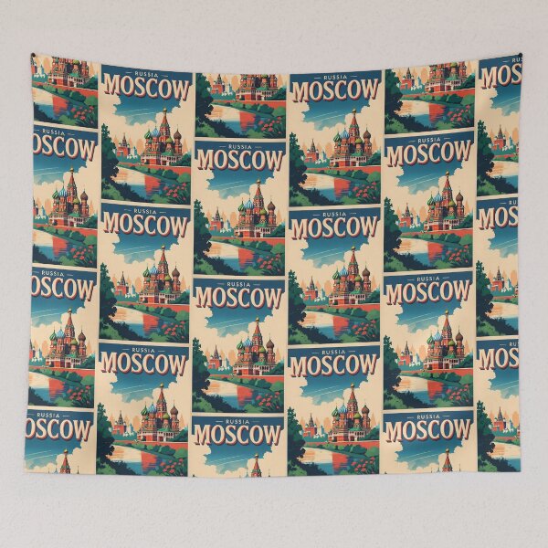 Item preview, Moscow Russia Vintage Travel Tourism designed and sold by TravelersGems.